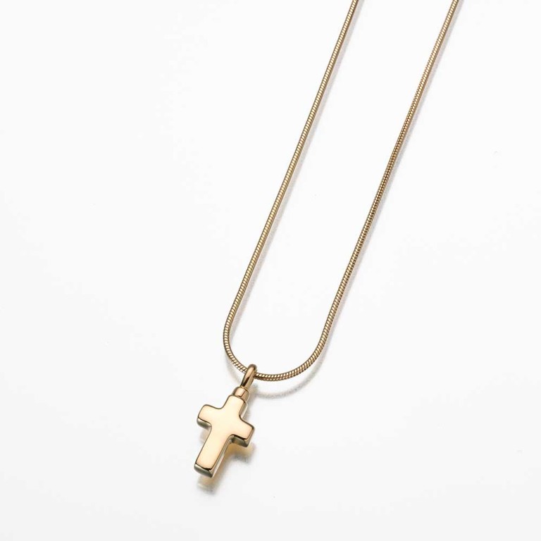 Small Cross-23K Gold Plated Pendant