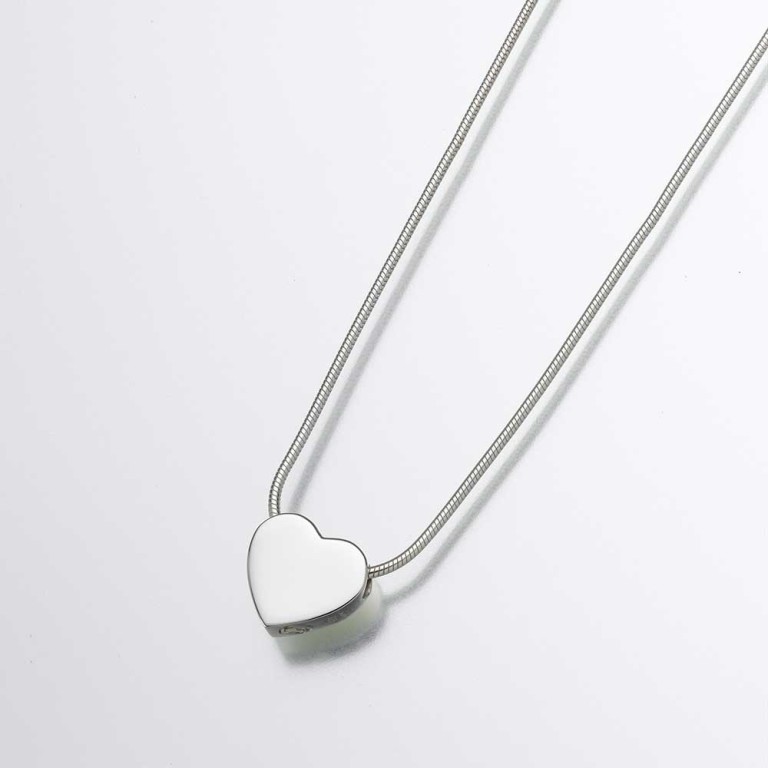 Sliding Heart-Sterling Silver Pendant